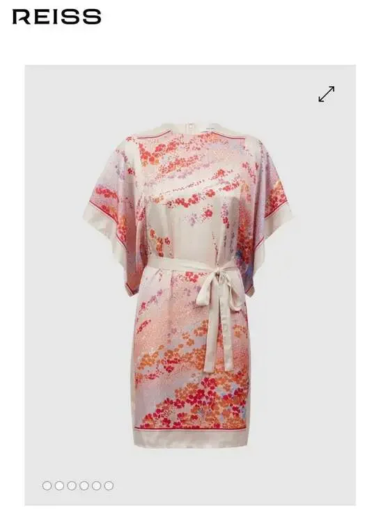 Reiss Leea Printed Scarf Mini Dress Size 10