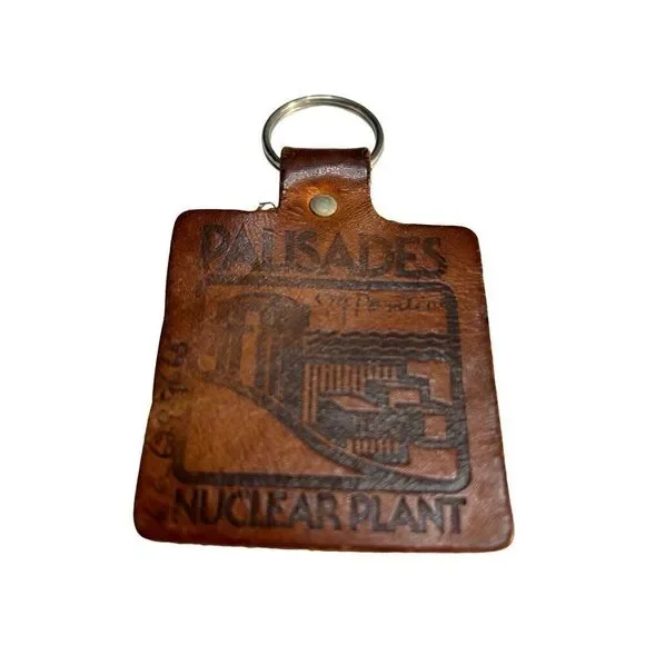 Palisades Nuclear Plant Leather Key Chain