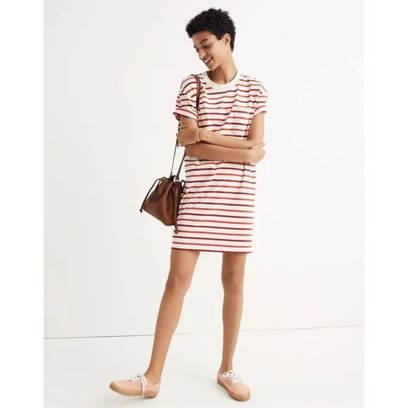 Madewell Small Pablo Stripe Tee Shirt Dress
