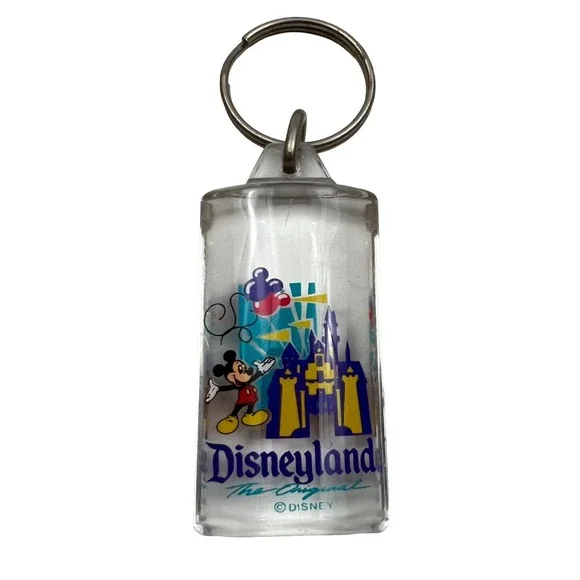 Vintage 1991 Disneyland‎ The Original Mickey Castle Keychain Acrylic