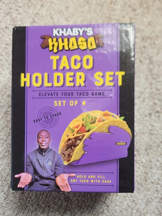 Khaby's Khassa Purple Taco Holder Set - Set of 4