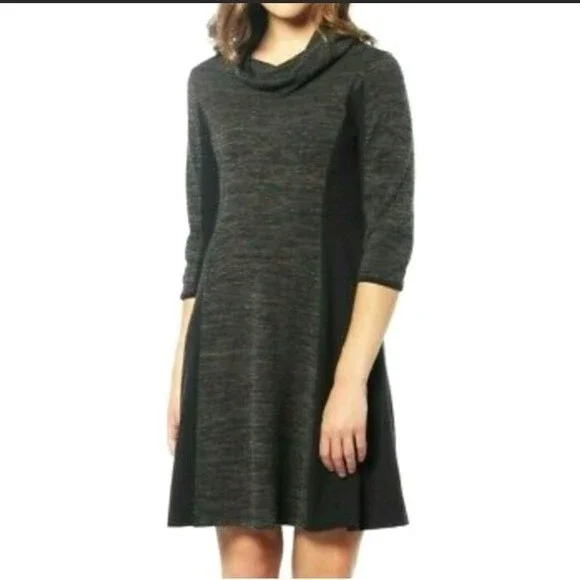 ANTHROPOLOGIE‎ Saturday Sunday Mixed Media Cowl Neck Dress