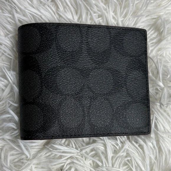 Coach Black Signature Leather Wallet