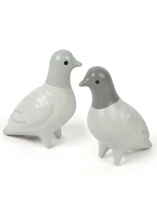 Fred Ceramic Clay Pigeon Salt & Pepper Set