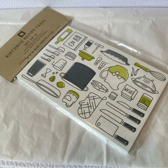 New Birchbox Recipe Cards set of 12