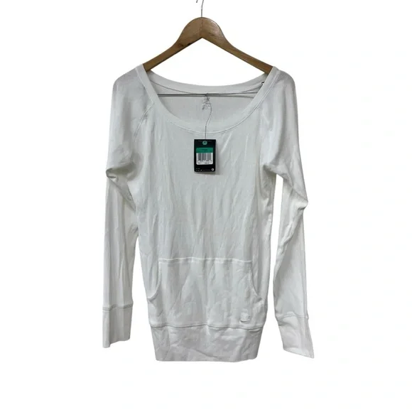 NWT Nike White Ribbed Long Sleeve Tee Top XL