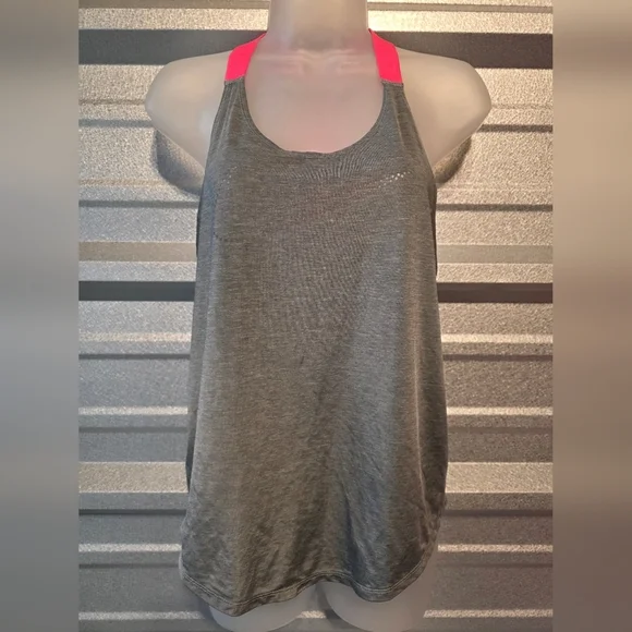 Nike Gray Tank Top with Pink Straps