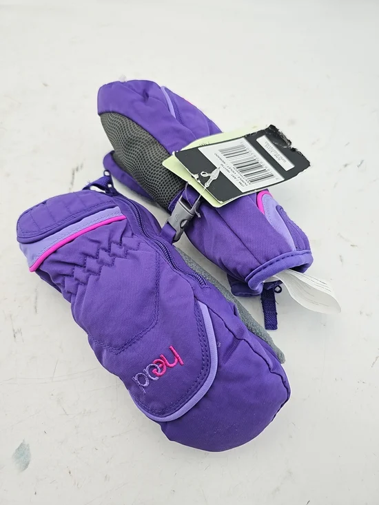 Head Kids Purple Mittens with Pink Accent