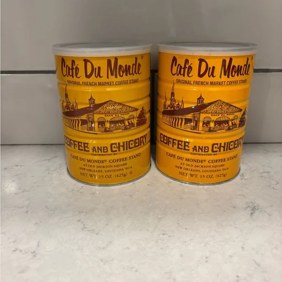 EMPTY Cafe Du Monde Coffee Cans- Set of 2