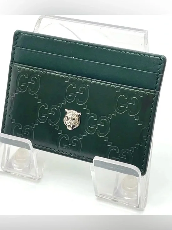 Gucci Guccissima GreenTiger Card Case
