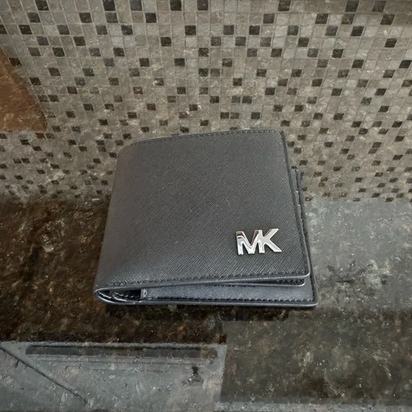 Michael Kors Charcoal Leather Card Holder