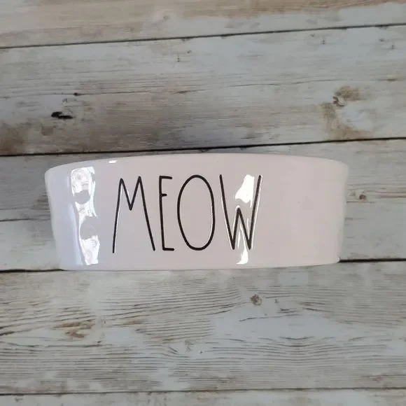 Rae Dunn Artisan Collection by Magenta Meow Cat‎ Cats Feline Bowl Kitty Kat Puss