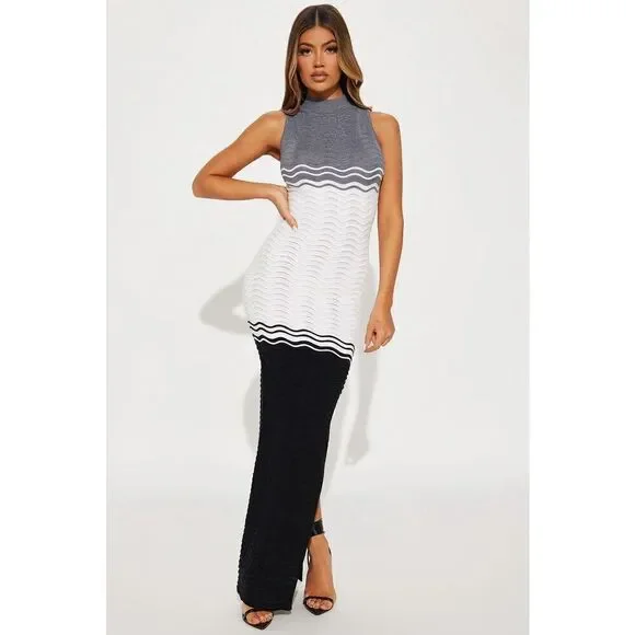 Sleeveless Sweater Maxi Dress