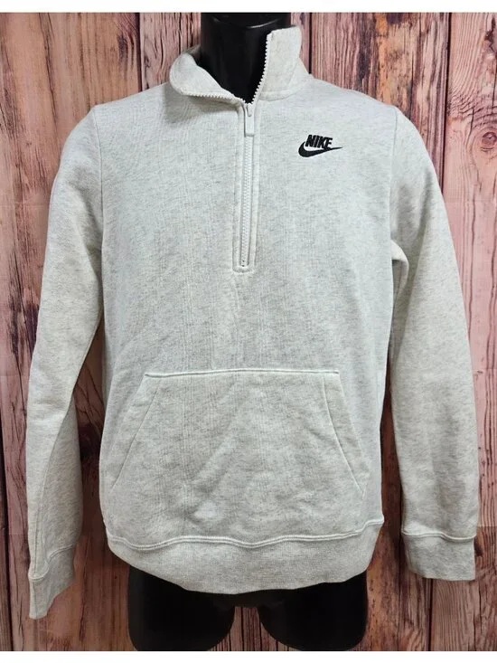 Nike Womens Heather Quarter-Zip Pullover Sweatshirt XS