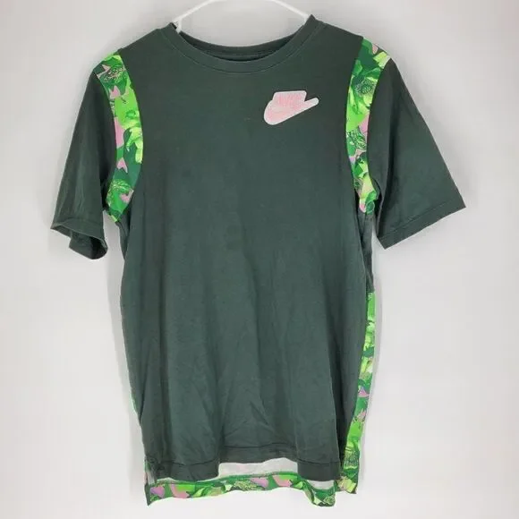 Nike floral green pink tee tshirt small medium