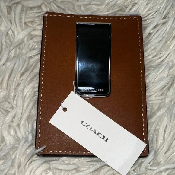 Coach Tan Leather Card Holder