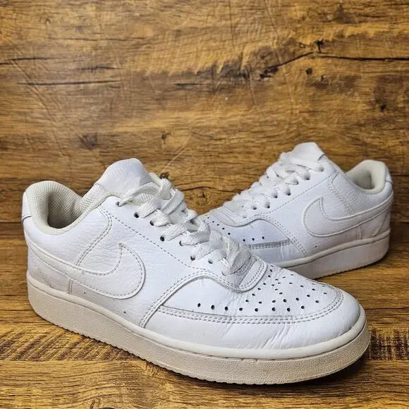 Nike Court Vision Low Triple White Sneakers size 6 womens