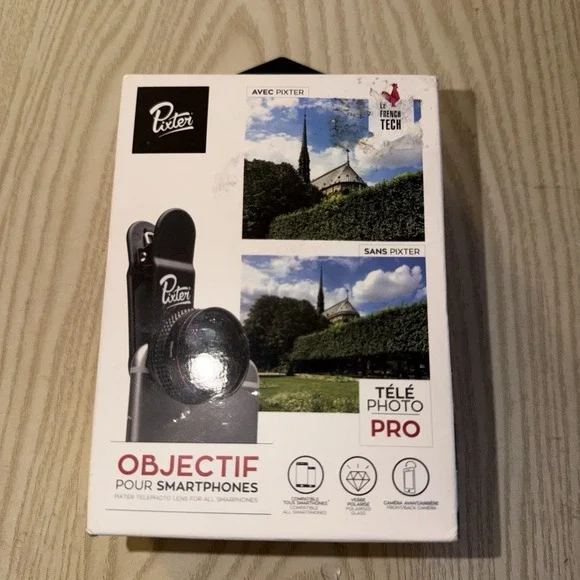 Pixter Telephoto Pro Lens Zoom X2‎ iOS Samsung iPhone Compatible