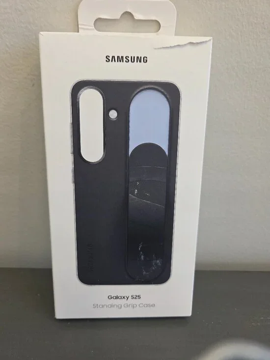 Samsung Galaxy S25 Standing Grip Case, Black - Genuine EF-GS931BEGUS