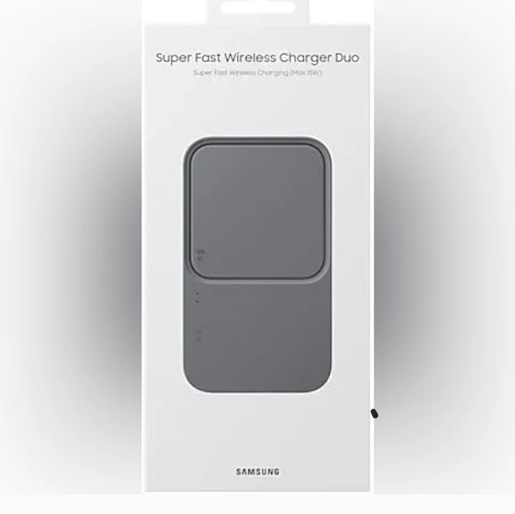 NWT Samsung 15W Duo Fast Wireless Charger Pad - Dark Gray