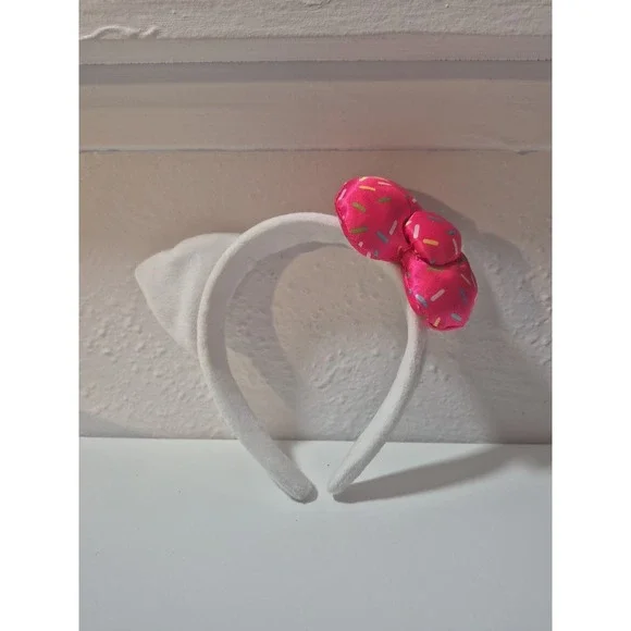 Hello Kitty Cafe Las Vegas Exclusive White with‎ Pink Bow w/sprinkles headband
