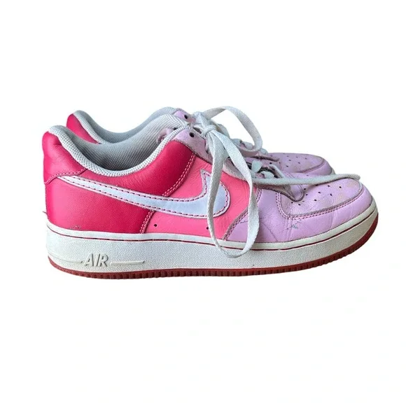 Nike Air Force 1 Low Pink Red White Sneakers Shoes‎