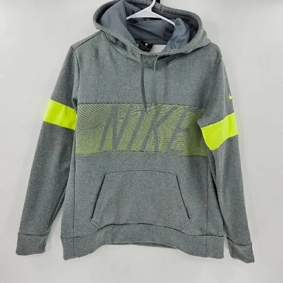 Nike medium sweatshirt hoodie neon green gray
