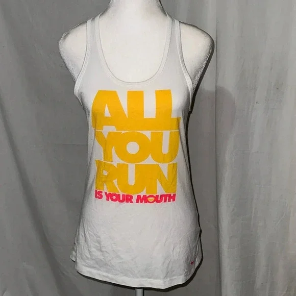 Nike All You Run Is Your Mouth racerback tank top size small