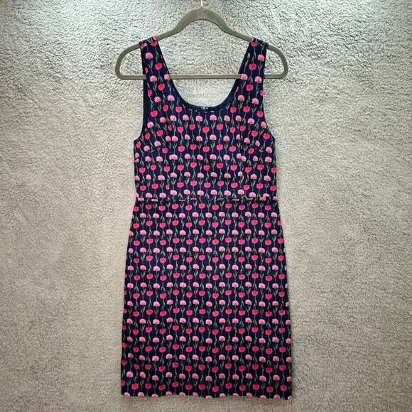 J.Crew Women's NWT Size 12 Sheath Dress Floral Design Sleeveless Lined Fitted