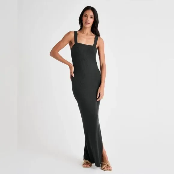 NWT Splendid x Rachelove Square Neck‎ Sleeveless Ribbed Bodycon Tank Dress XS