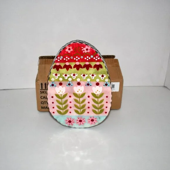 Mackenzie-Child Calico SMALL Lidded Egg Box #35517-4339 NIB