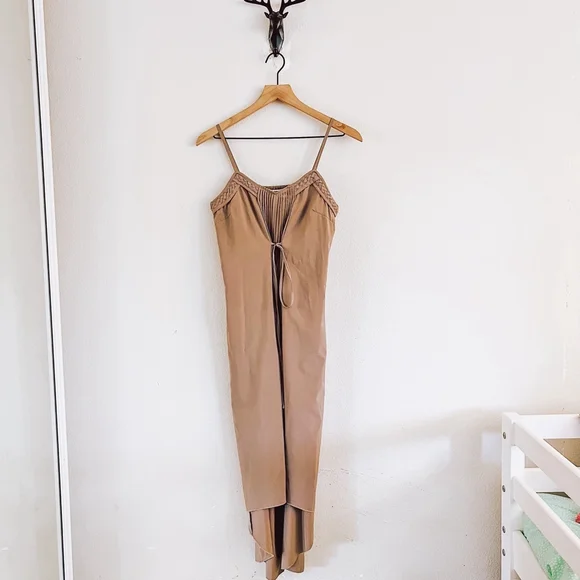 Bar III Women's Brown Midi Slip Dress Size Medium
