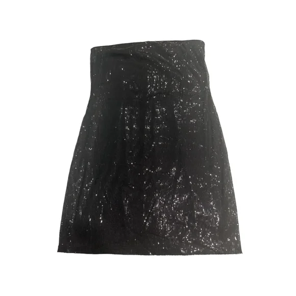 Women's The Limited Dress XL Black Sequin Strapless