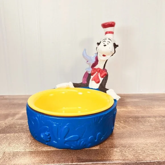 Dr Seuss Vintage 1997 figure Bowl Dish‎ Cat Hat Wubbulous World of Henson