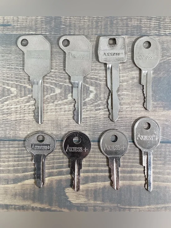 Lot 8 Axxess Keys; Crafts, Replacement, Cosplay, Steampunk, Key Display Art
