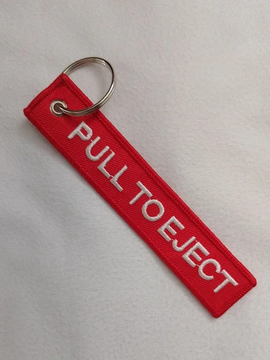 Pull To Eject Keychain Bag Tag, Aviation, Pilot, Graduation, Novelty, Fun Gift