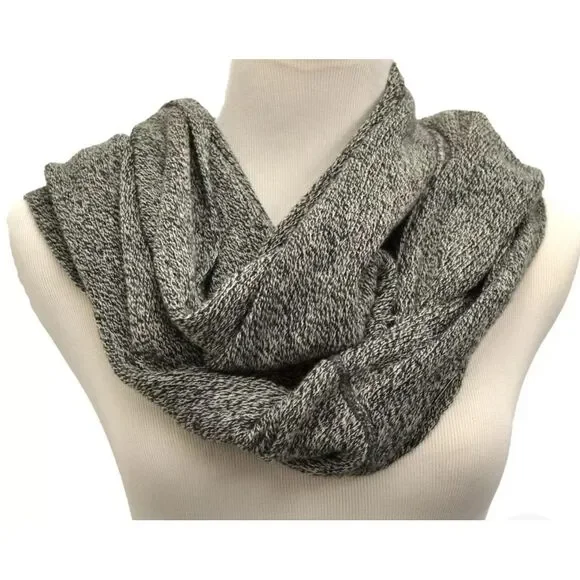 Calvin Klein Loop Infinity scarf Marbled Brown White Neck Warmer Unisex Winter‎