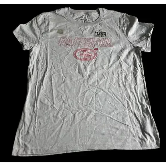 San Francisco 49ers Football Nike NFL Womens Grey T Shirt Size Large‎