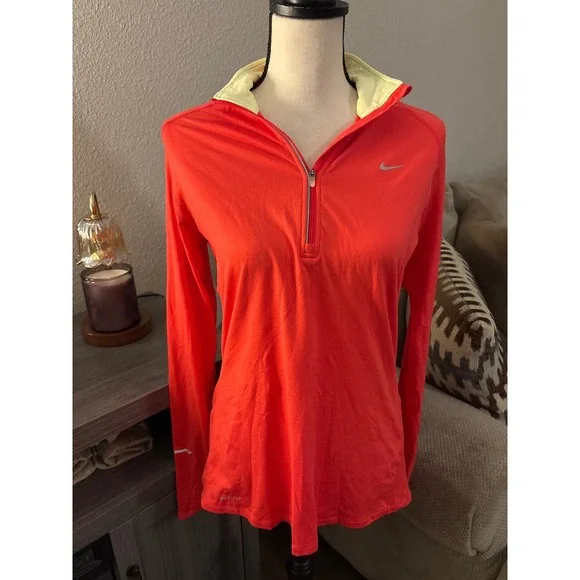 Nike activewear long sleeve large neon‎ pink yellow