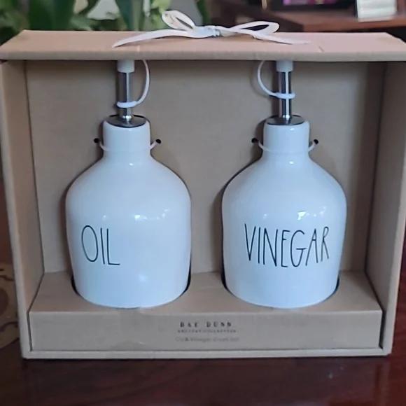 Rae Dunn Oil & Vinegar Cruet Set