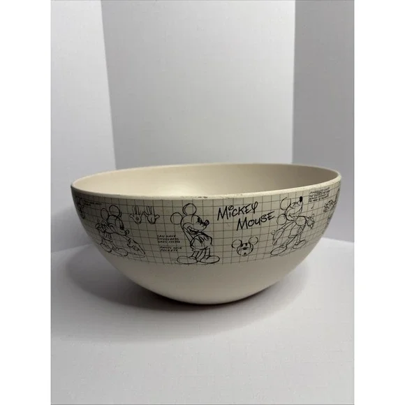 Disney Sketches Sketchbook Mickey Mouse Bowl Popcorn Melamine 11.5