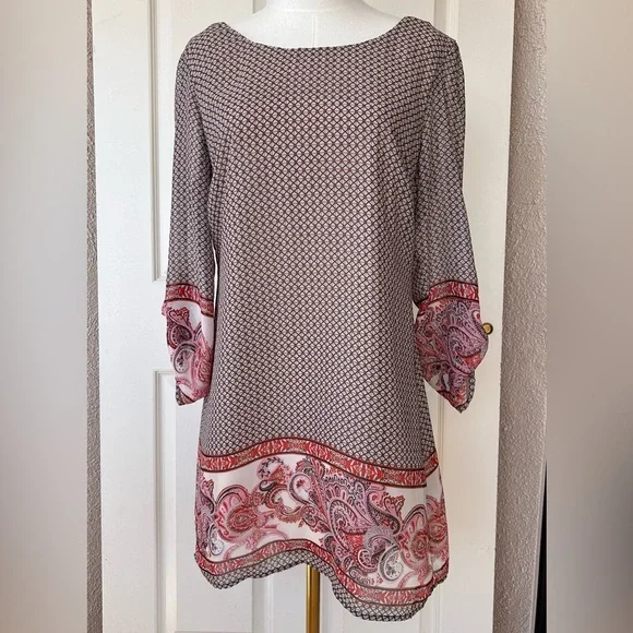Speechless Brand Paisley Print Shift‎ Dress Size Large
