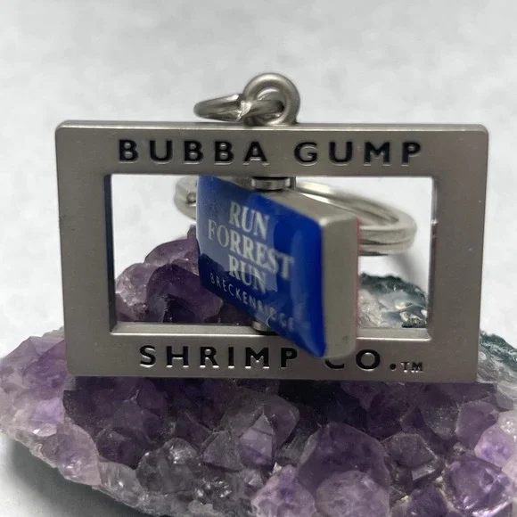 Bubba Gump Shrimp Co Keychain Forrest Gump Run Stop Breckenridge Souvenir