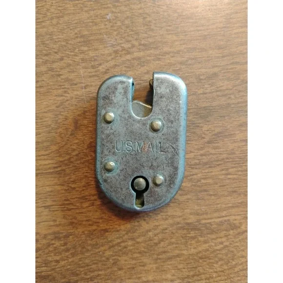 Vintage‎ USPS Post Office Mail Bag Padlock No Key U.S. Mail