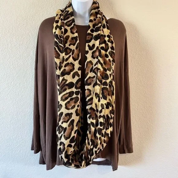 Leopard print, infinity scarf