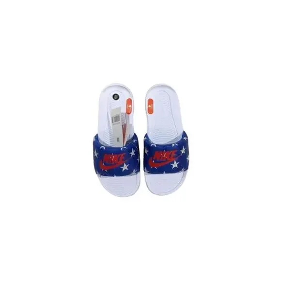 Nike Victori One Game Royal/Red Print Women's Slides Sandals-Sz 8