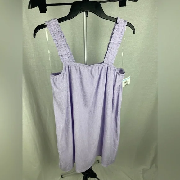 OLIVIA SKY Ruffle Strap Sleeveless Purple Dress size large NWT