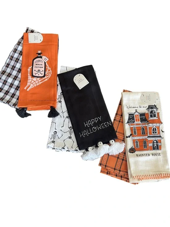 Halloween Dish Towels - 2 ct - pick one set