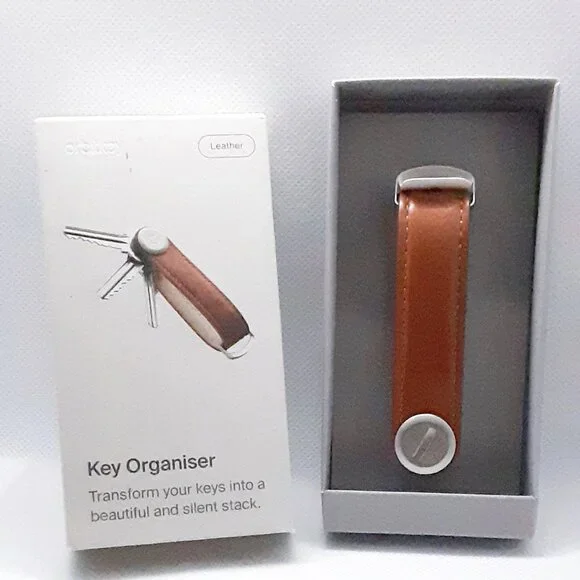 HOST PICK!! New Orbitkey Brown Leather Key Holder