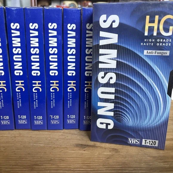 Samsung HG (High‎ Grade) T-120 VHS Tape 6-Hour VTG NOS 11 New Sealed Anti Fugus